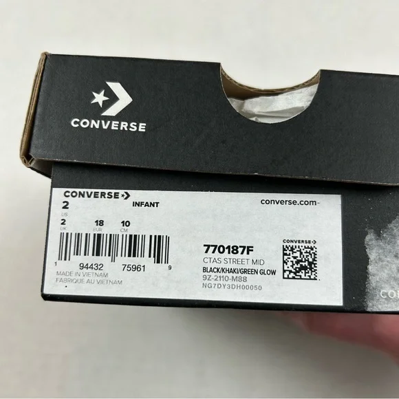 Converse Infant Black & Camo High Top Lace Up Sneakers - Picture 10 of 10